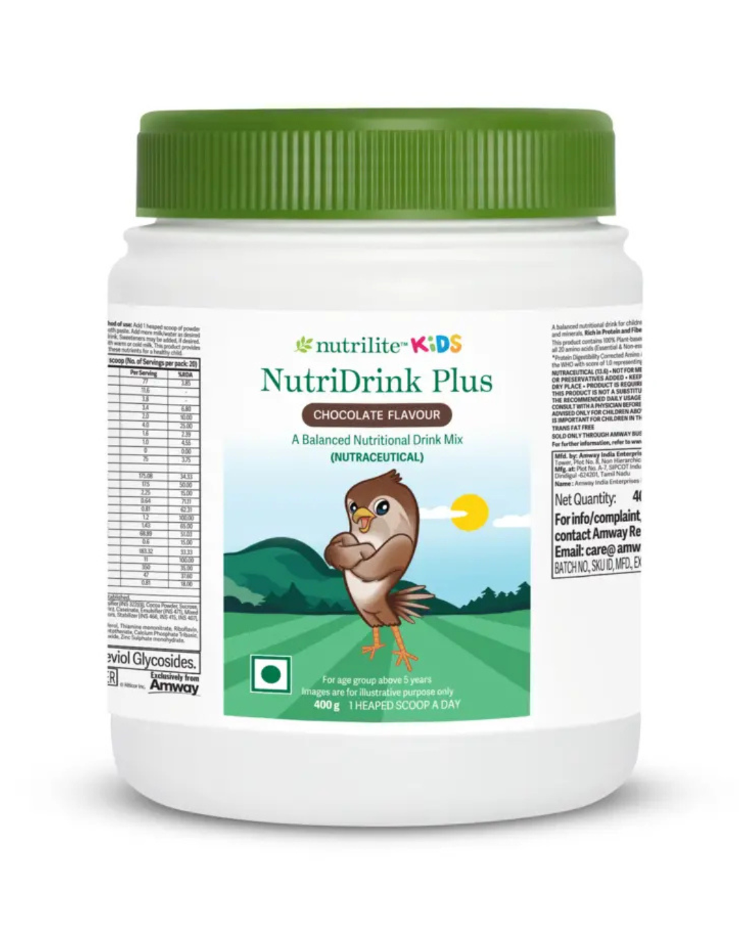 Amway Nutrilite Kids NutriDrink Plus, Chocolate Flavor, 400g
