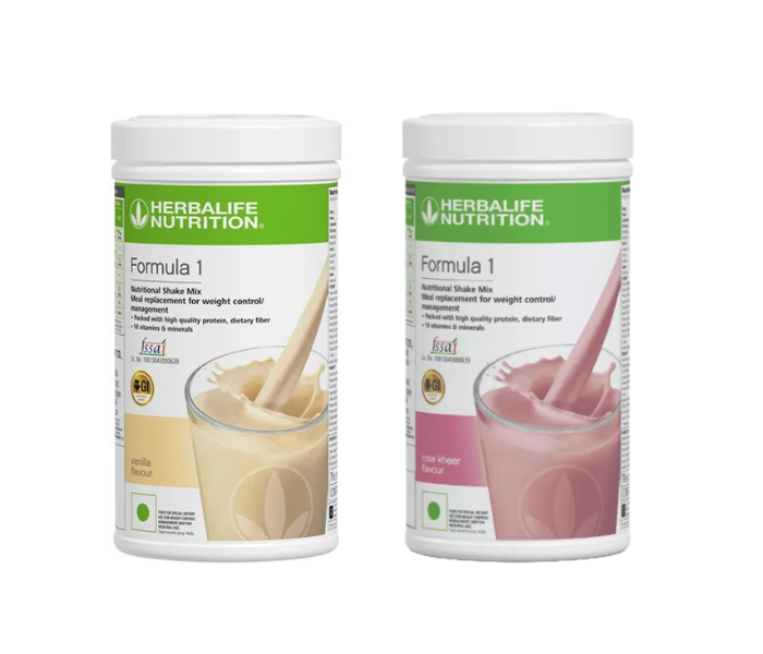Herblife F1 Shake Mix, Vanilla (500g),Herblife F1 Shake Mix, Rose Kheer (500g)-Combo