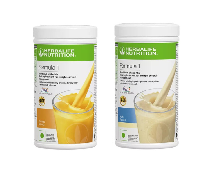 Herblife F1 Shake Mix, Mango (500g),Herblife F1 Shake Mix, Kulfi (500g)-Combo