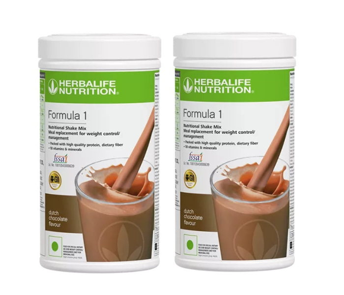 Herblife F1 Shake Mix, Dutch Chocolate (500g)-PACK OF 2