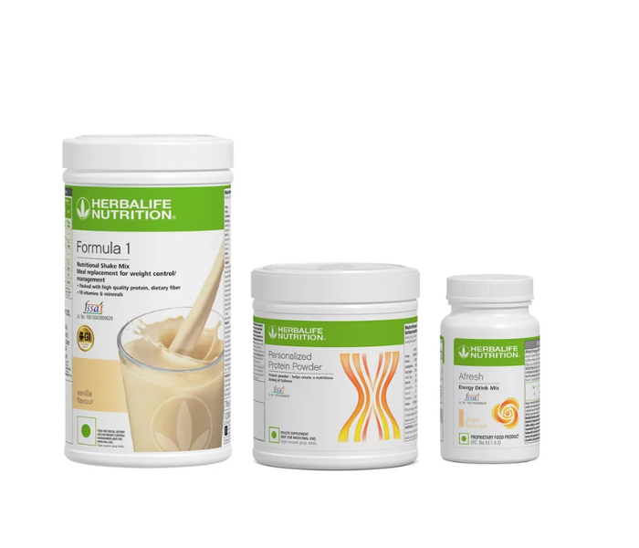 Herblife F1 Vanilla(500g)Herblife Protein Powder (200g)Herblife Afresh Ginger Drink Mix (50g)-COMBO