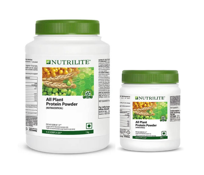 Amway Nutrilite All Plant Protein Powder - 1 Kg + Amway Nutrilite All Plant Protein Powder - 200 g