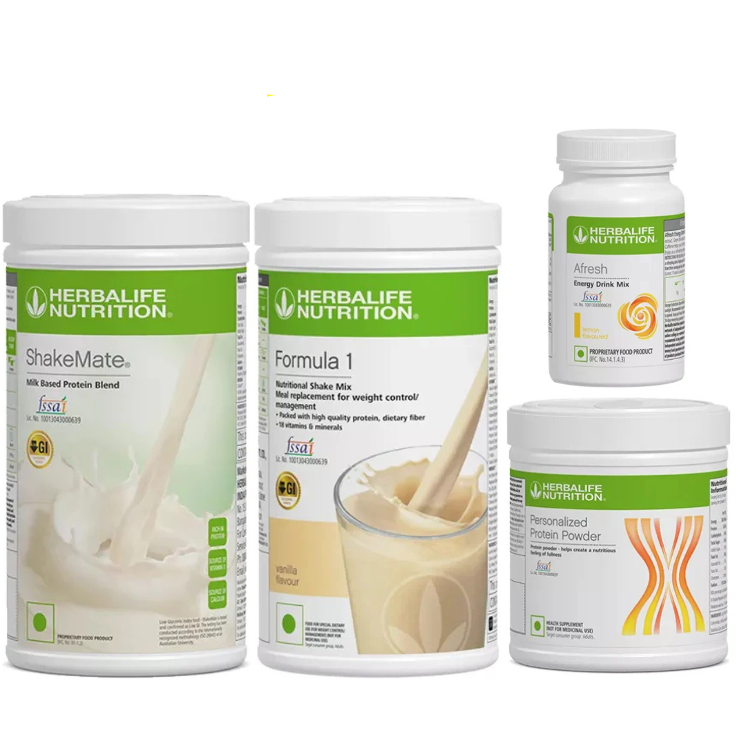Herblife Wellness Pack - Formula 1, Personalised Protein 400g, Afresh and Shakemate