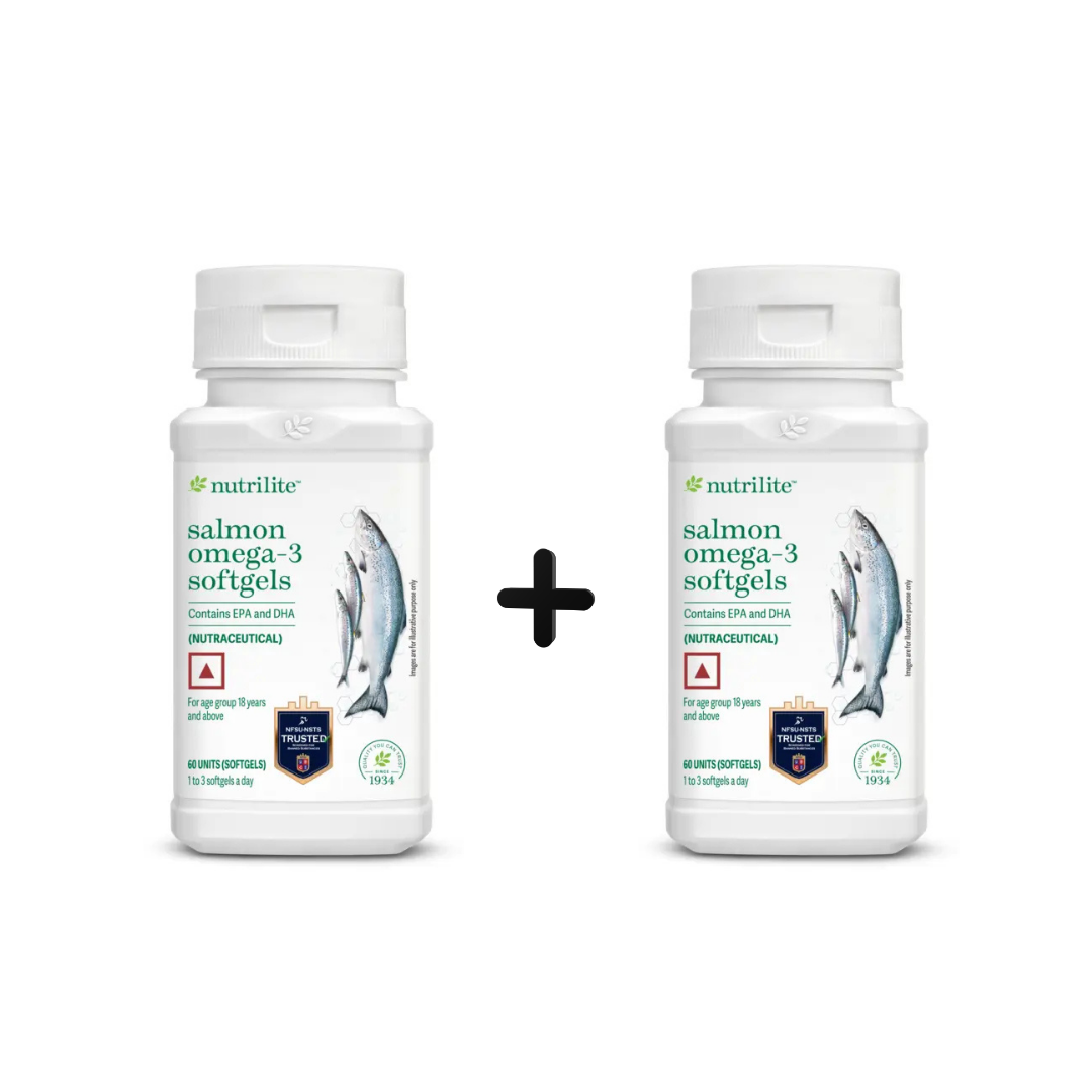 Amway Nutrilite Salmon Omega-3 (60 UNITS)-(Pack of 2)
