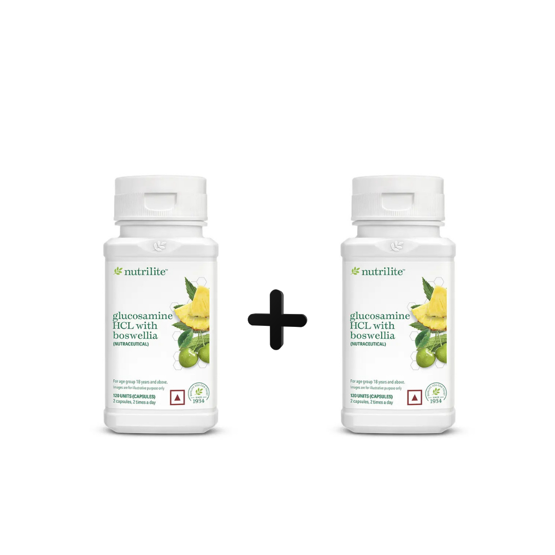 Amway Nutrilite Glucosamine HCL with Boswellia (120 UNITS)-(Pack Of 2)