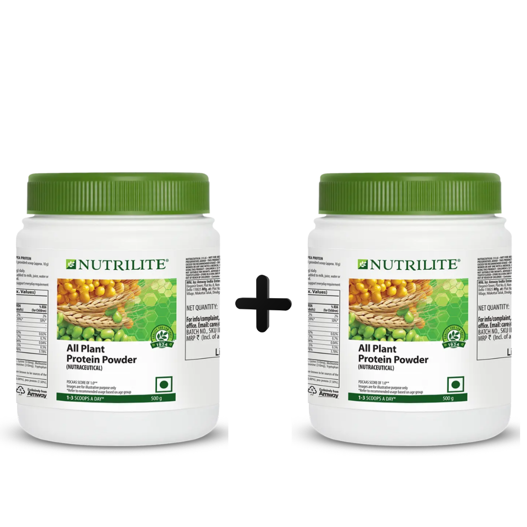 Amway Nutrilite All Plant Protein Powder - 500 g-(Pack Of 2)
