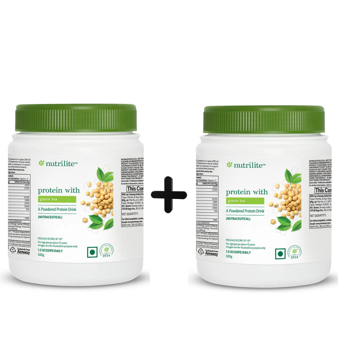 Amway Nutrilite Protein with Green Tea (500 g)-(Pack Of 2)