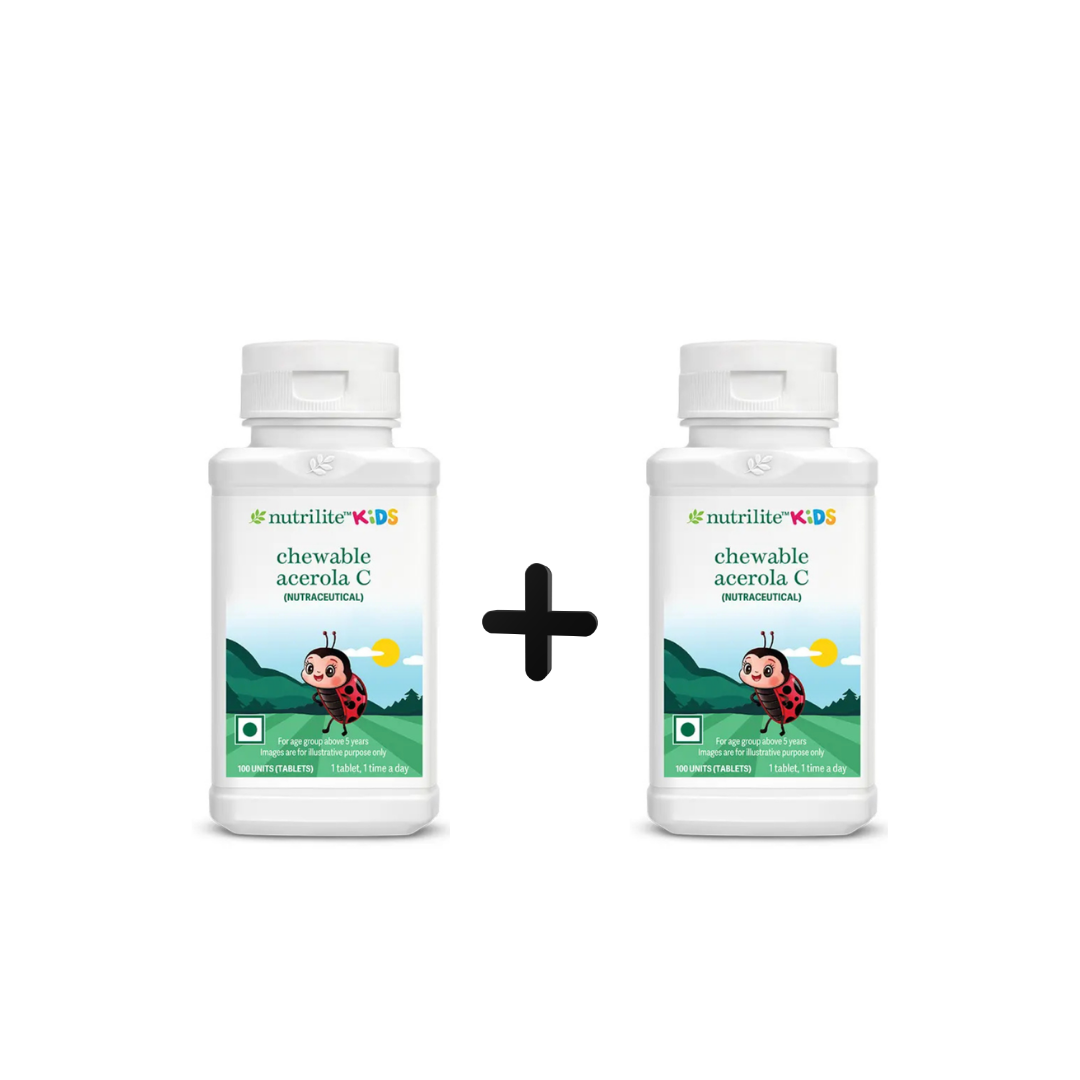 Amway Nutrilite Kids Chewable Acerola C, 100 N-(Pack Of 2)