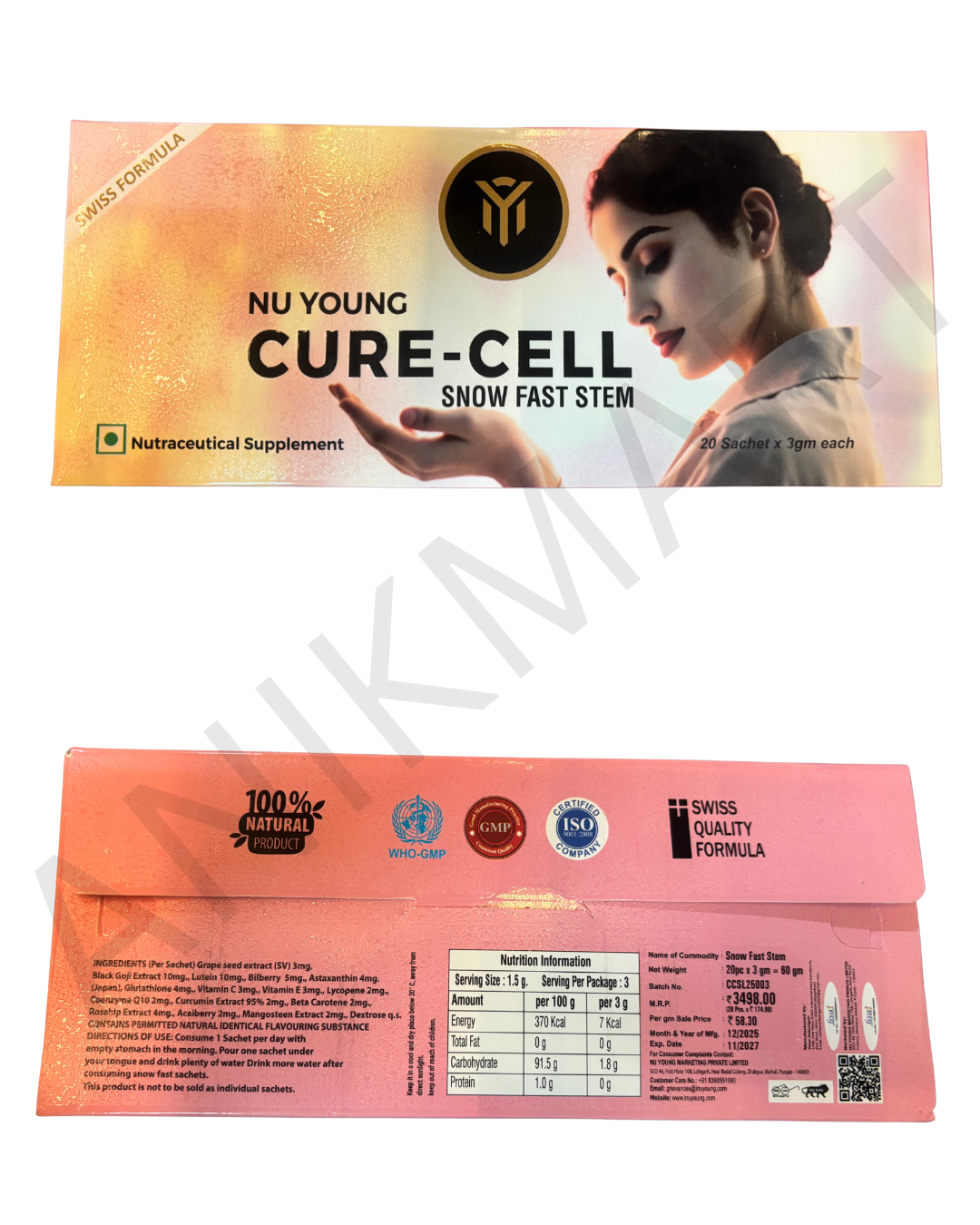 NU YOUNG SNOW FAST Cure Cell - 45 GRAMS New Packing