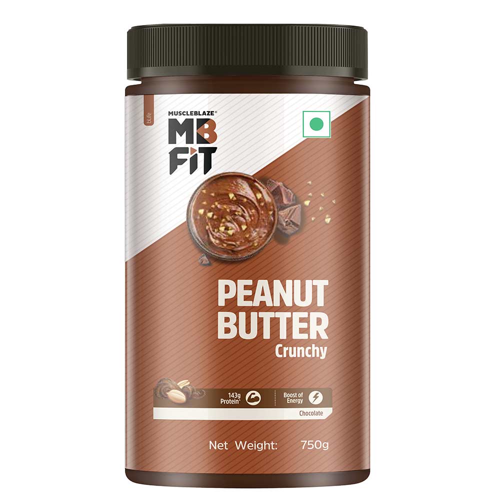 MuscleBlaze Chocolate Peanut Butter Crunchy, 750g