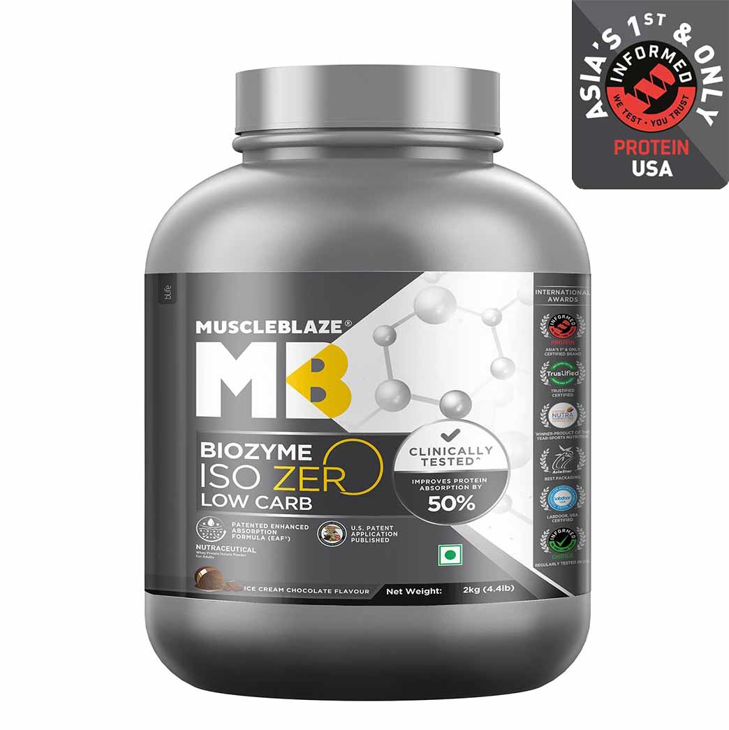 MuscleBlaze Biozyme ,  Iso-Zero 2kg ,  Ice Cream Chocolate