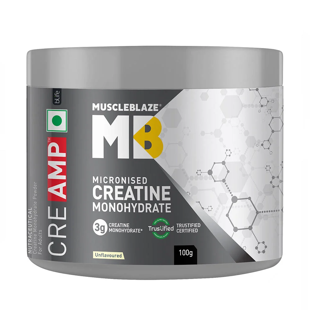 MuscleBlaze Creatine Monohydrate CreAMP  100g , Unflavoured
