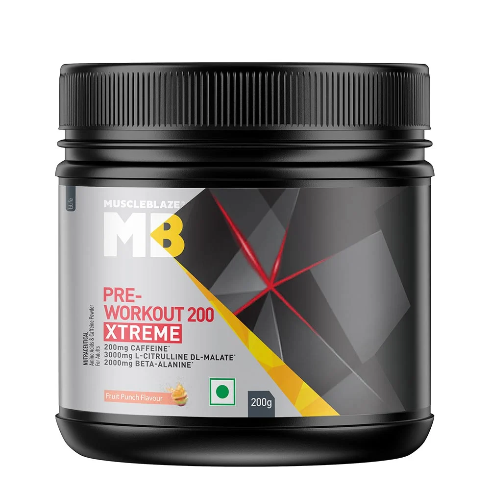 MuscleBlaze Pre Workout Xtreme , 200g Fruit Punch