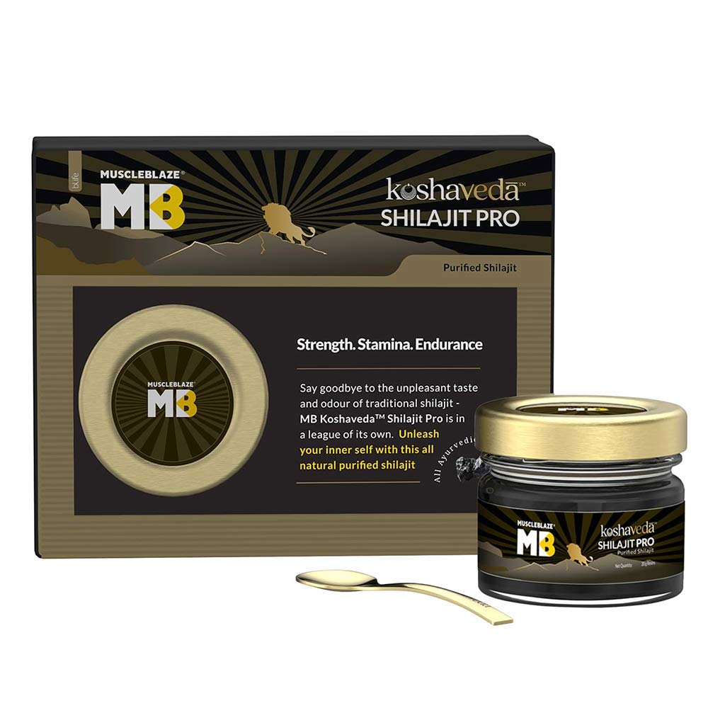 Koshaveda Shilajit Pro by MuscleBlaze, 20g Himalayan Resin