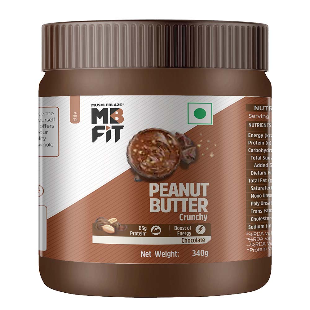 MuscleBlaze Chocolate Peanut Butter  Crunchy, 340g