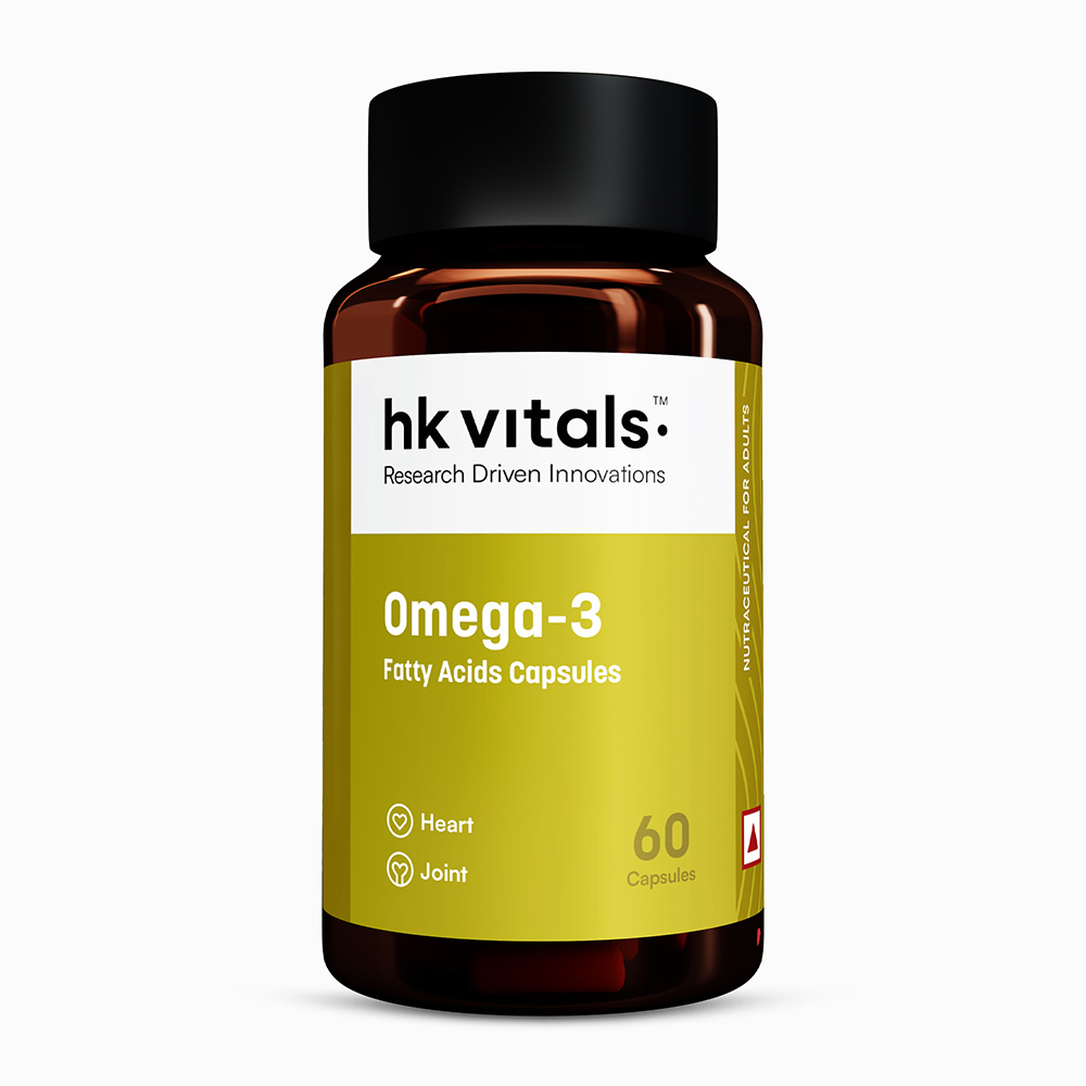 HK Vitals Omega 3 1000mg, 60 N with 180mg EPA and DHA