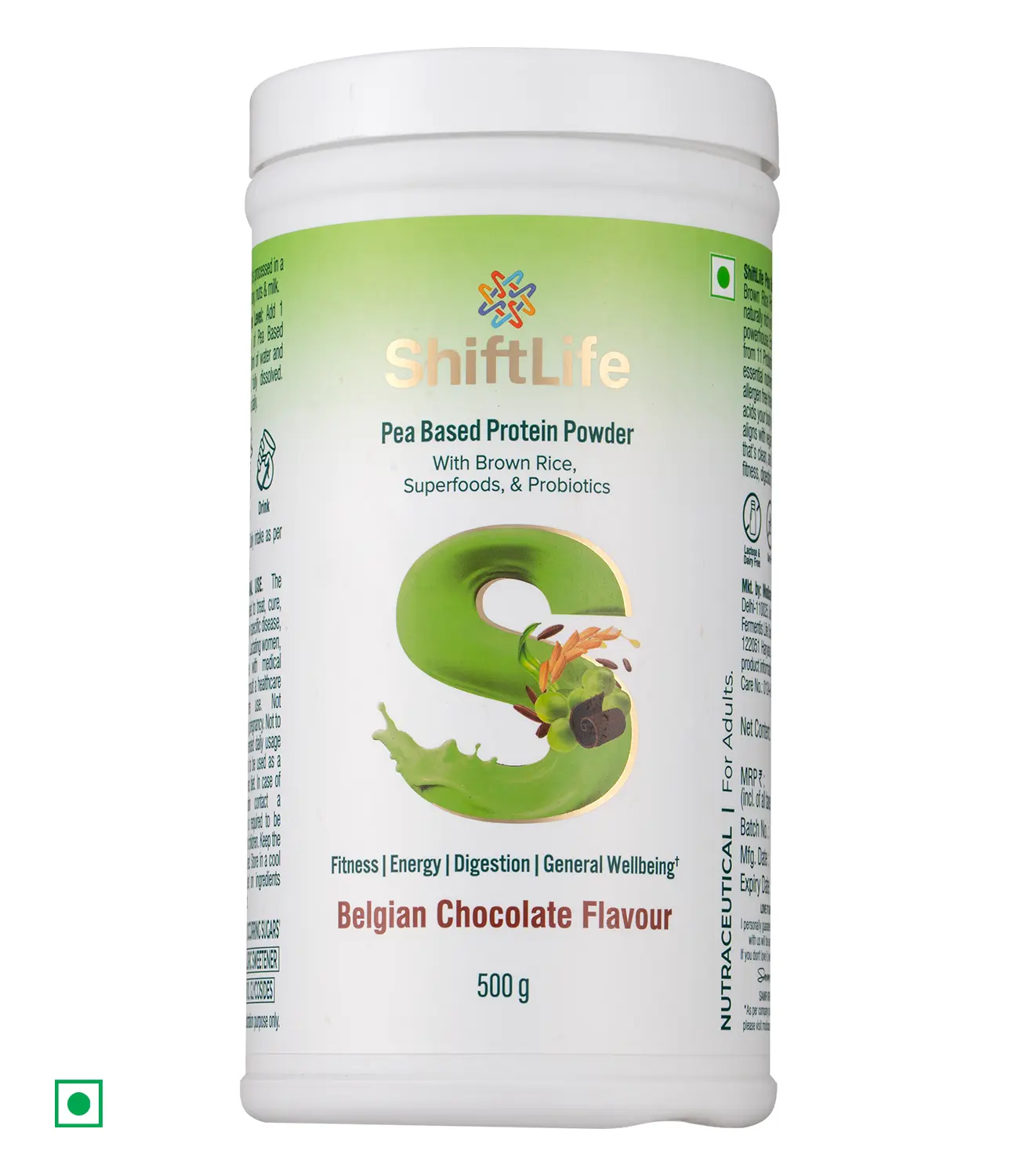 Modicare ShiftLife Pea-Based Protein Powder- Belgian Chocolate - 500g