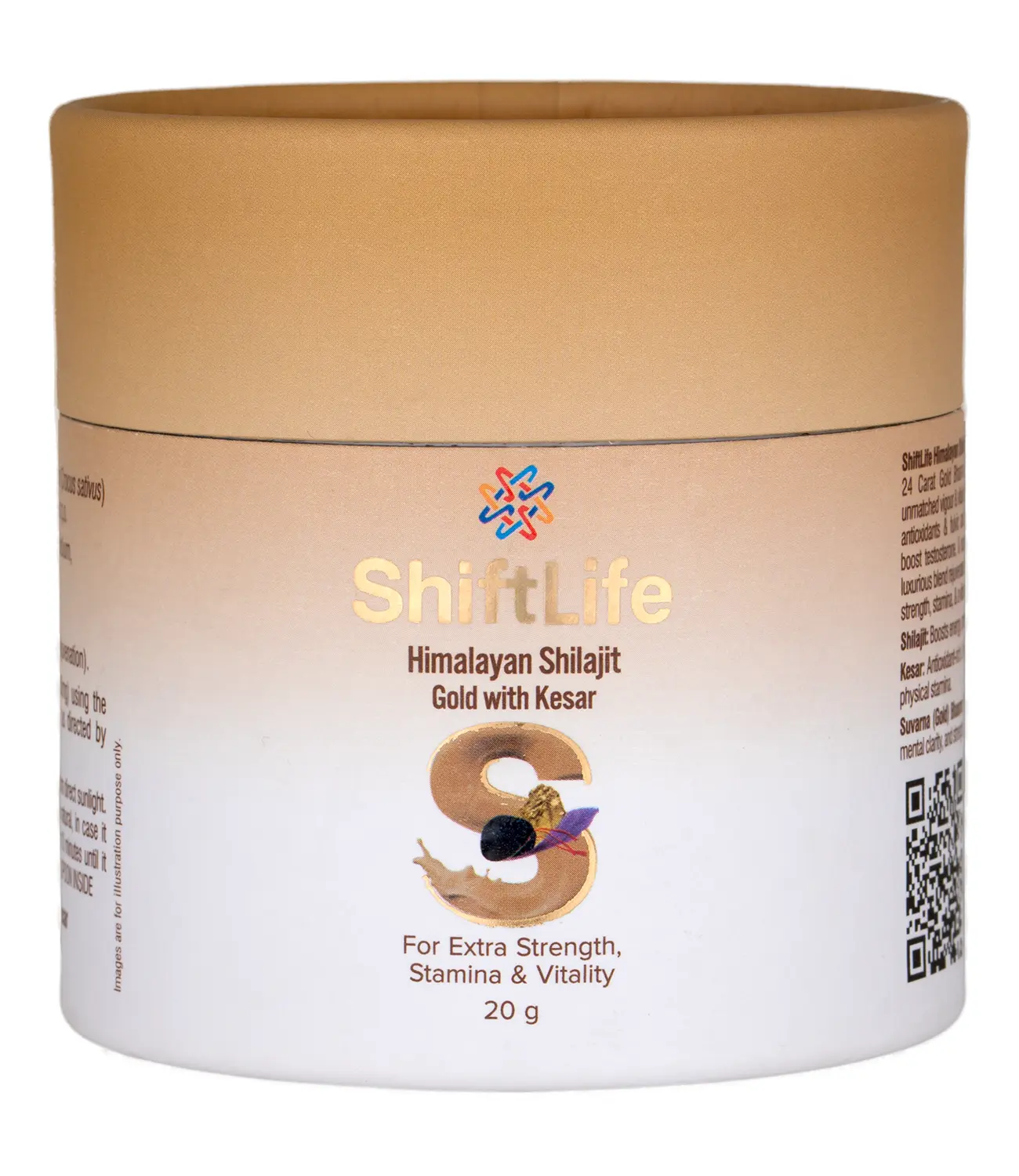 Modicare ShiftLife ShiftLife Himalayan Shilajit Resin with Gold & Kesar - 20g